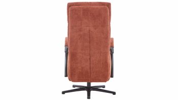 Relaxsessel KAWOO aus Stoff in Orange KAWOO Polsterprogramm Torino XC - Relaxsessel kupferfarbenes Flachgewebe Paris & schwarzer Sternfuß