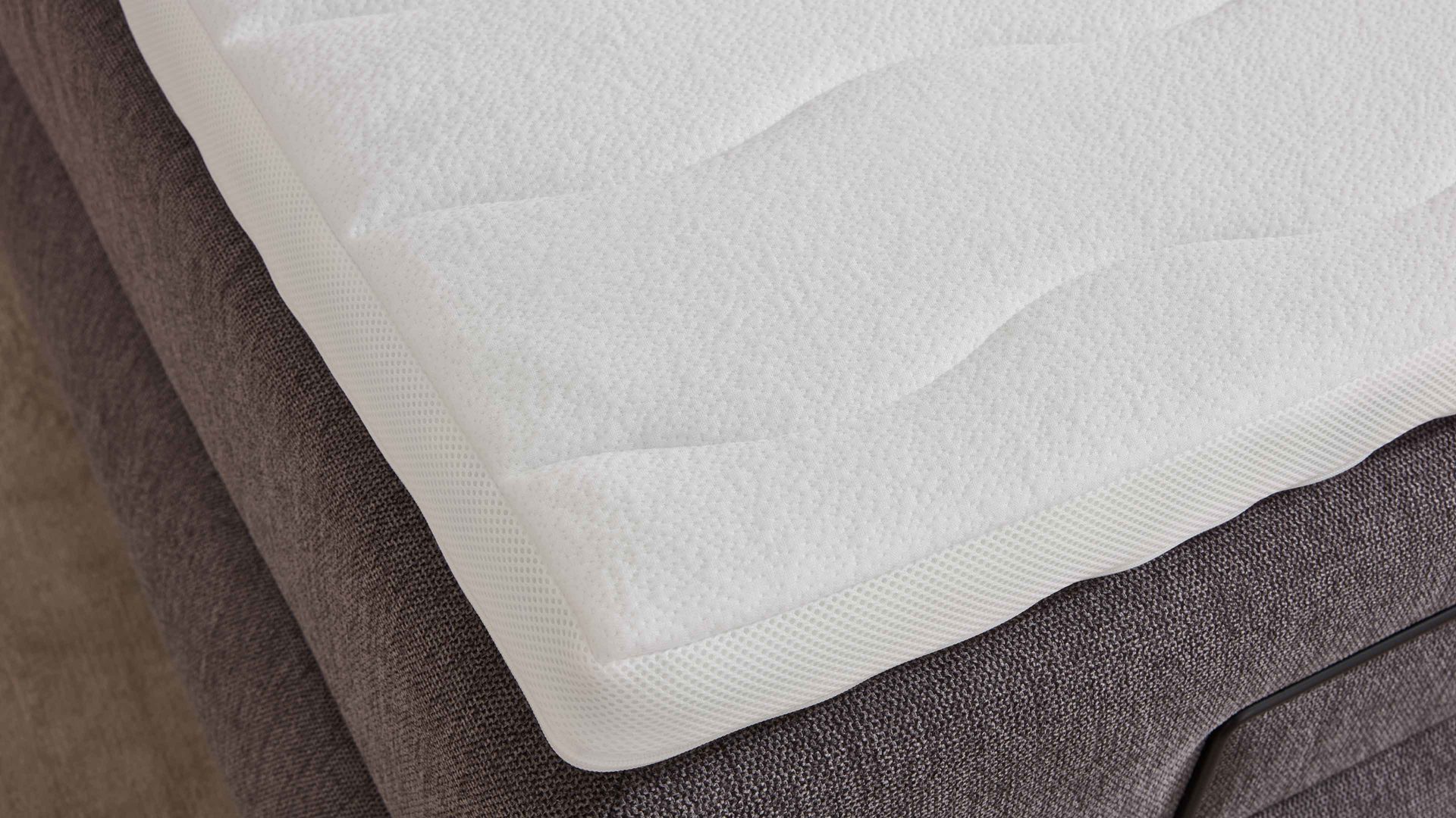 Boxspringbett comfortmaster besser sitzen, liegen, leben aus Stoff in Anthrazit Comfortmaster OC-BX21015 - Boxspringbett anthrazitfarbener Stoffbezug Brego 321200 – Liegefläche ca. 180 x 200 cm