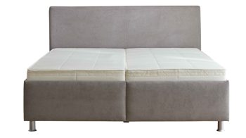 Polsterbett comfortmaster besser sitzen, liegen, leben aus Stoff in Hellgrau Comfortmaster OC-PB21003 - Polsterbett grauer Velours Enjoy 275317 – Liegefläche ca. 180 x 200 cm