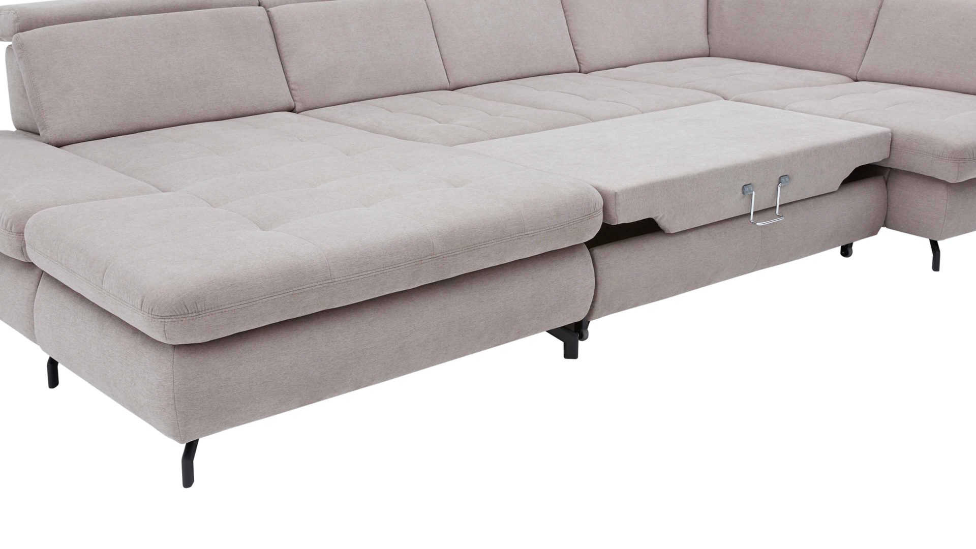 Funktion modulmaster aus Stoff in Hellgrau Modulmaster MM-MP1109 - Bettfunktion granitfarbene Chenille Nemo