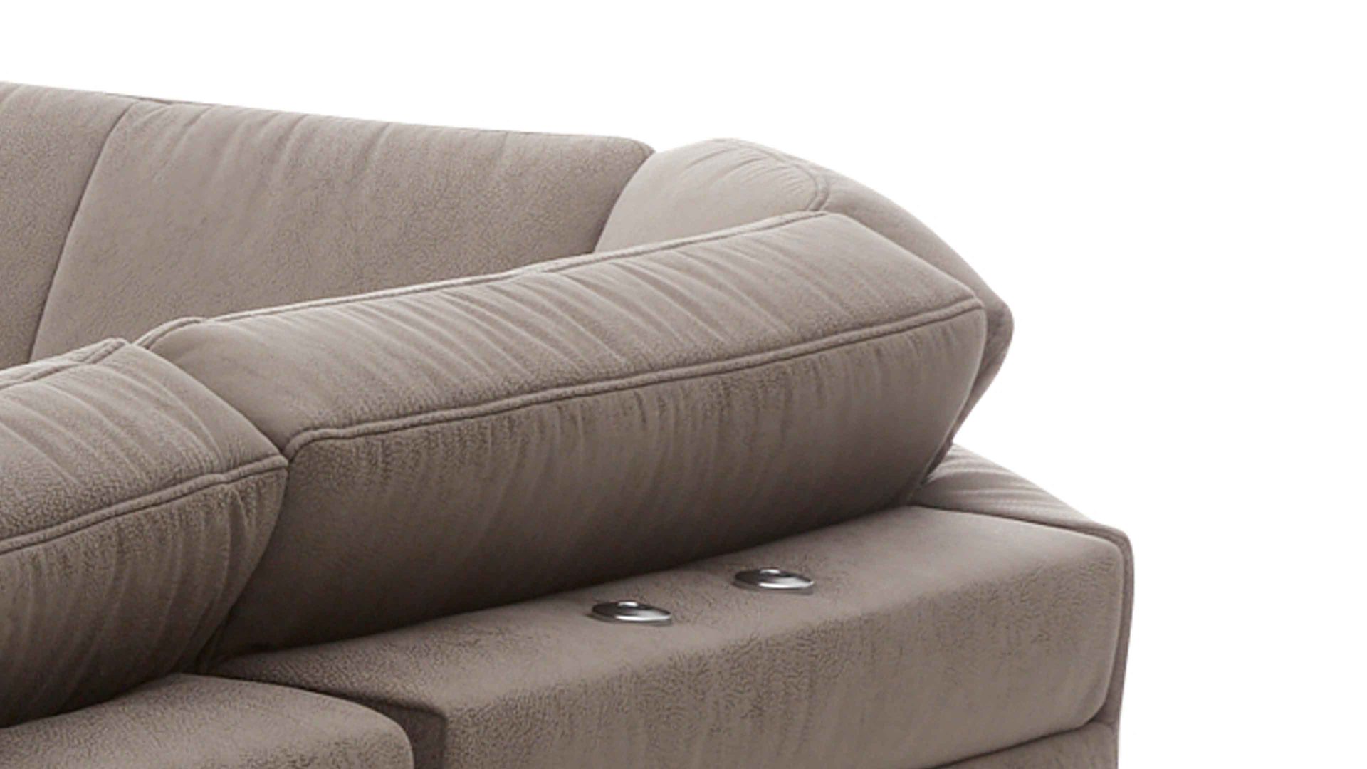 Kopfstütze modulmaster aus Stoff in Grau Modulmaster MM-MP1139 - Kopfstütze graue Mikrofaser Saddle - ca. 44 x 32 cm