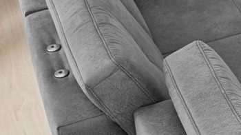 Kopfstütze modulmaster aus Stoff in Grau Modulmaster MM-MP1139 - Kopfstütze graue Mikrofaser Saddle - ca. 44 x 32 cm