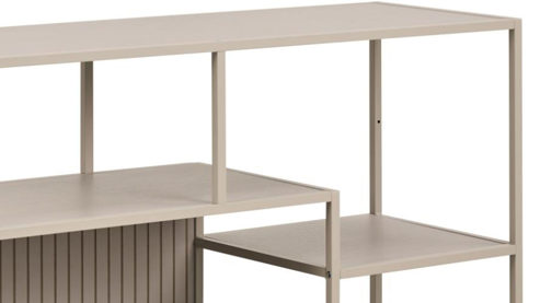 Regal Actona group aus Metall in Grau Regal Seaford im Industrielook grau - ca. 114 x 78 cm