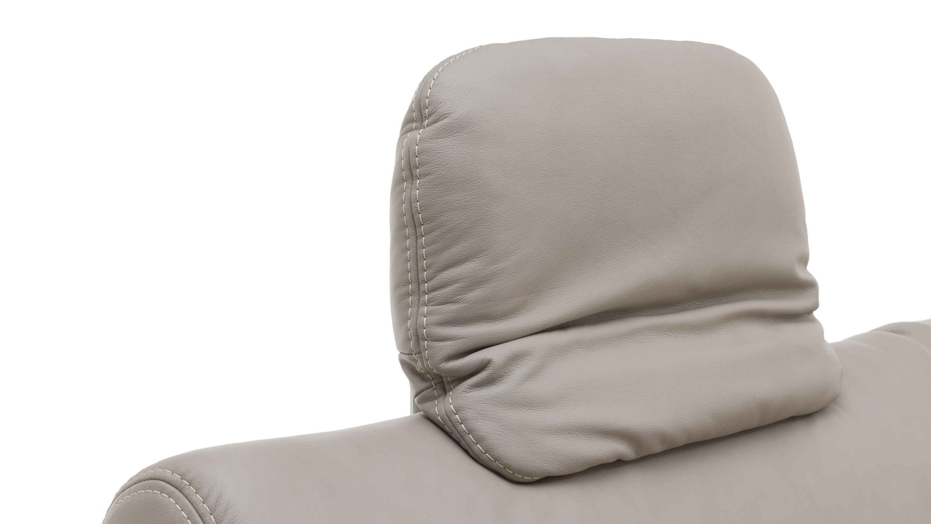 Kopfstütze modulmaster aus Leder in Hellgrau Modulmaster MM-PN1102 - Comfortkopfstütze granitfarbenes Leder Torro - ca. 44 x 32 cm