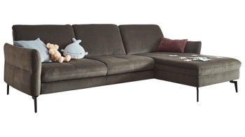 Ecksofa modulmaster aus Stoff in Dunkelgrün Modulmaster MM-ZE1156 - Ecksofa olivgrüne Wirkware Salsa & schwarze Metallfüße - Stellfläche ca. 280 x 179 cm