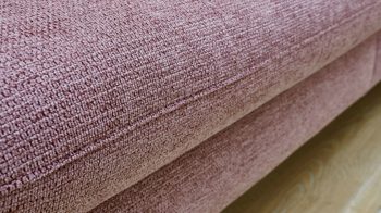 Ecksofa modulmaster aus Stoff in Rosa Modulmaster MM-ZE1130 - Ecksofa rosé Webstoff Famosa wine & schwarze Alufüße - Stellfläche ca. 270 x 194 cm