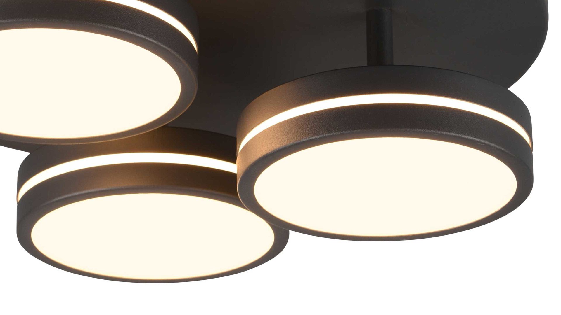 Deckenleuchte Trio lighting for you aus Metall in Anthrazit Trio Deckenleuchte  Franklin anthrazitfarbenes Metall - Durchmesser ca. 35 cm