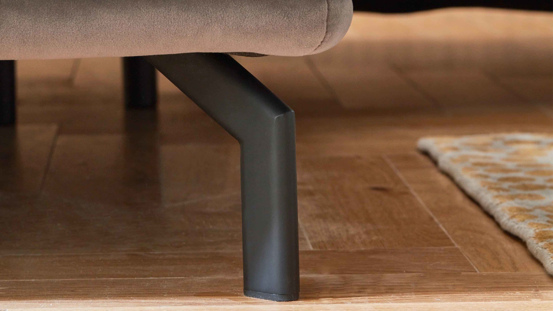 Ecksofa modulmaster aus Stoff in Grau Modulmaster MM-MP1152 - Wohnlandschaft graue Wirkware Salsa & schwarze Metallfüße - Stellfläche ca. 212 x 383 cm