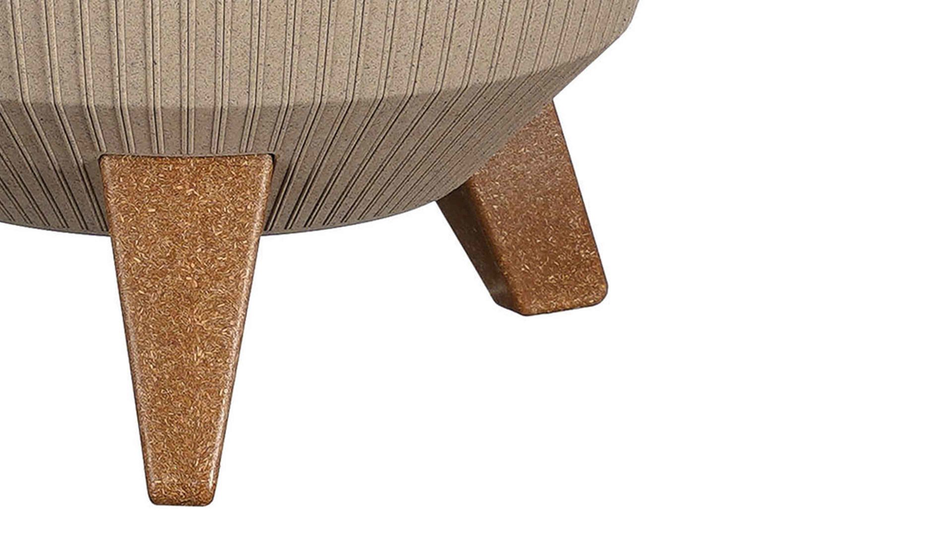 Pflanzkübel Edelman® aus Kunststoff in Hellbraun Pflanzschale Doppio taupefarbener Kunststoff - Durchmesser ca. 33 cm