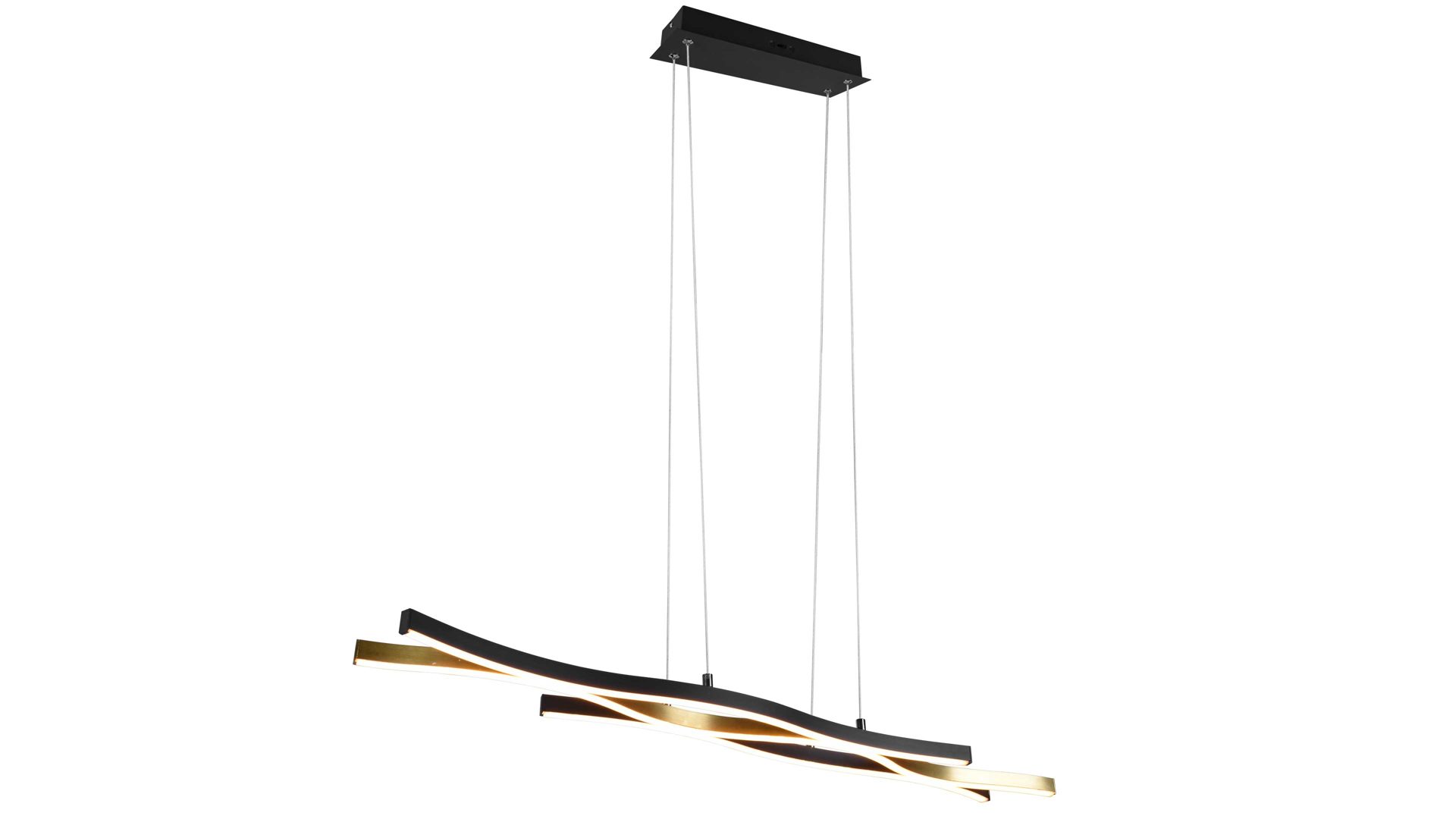 Pendelleuchte Trio lighting for you aus Metall in Messing Trio Pendelleuchte Blaze Messing matt & schwarz matt - Breite ca. 108