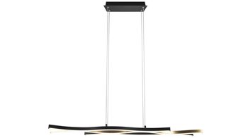 Pendelleuchte Trio lighting for you aus Metall in Messing Trio Pendelleuchte Blaze Messing matt & schwarz matt - Breite ca. 108