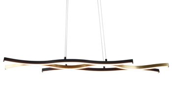 Pendelleuchte Trio lighting for you aus Metall in Messing Trio Pendelleuchte Blaze Messing matt & schwarz matt - Breite ca. 108