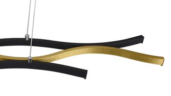 Pendelleuchte Trio lighting for you aus Metall in Messing Trio Pendelleuchte Blaze Messing matt & schwarz matt - Breite ca. 108