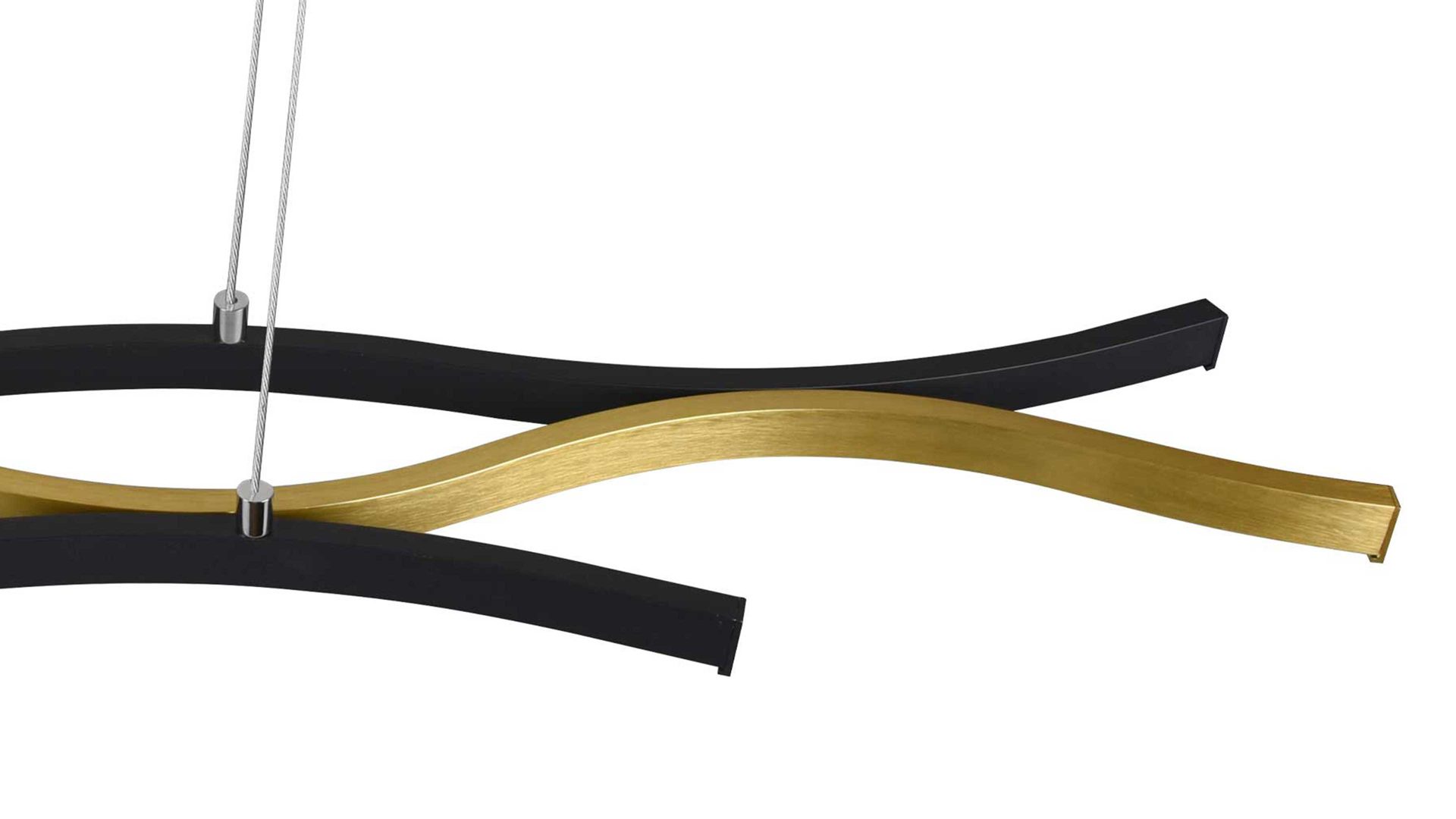 Pendelleuchte Trio lighting for you aus Metall in Messing Trio Pendelleuchte Blaze Messing matt & schwarz matt - Breite ca. 108