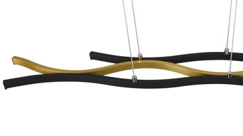 Pendelleuchte Trio lighting for you aus Metall in Messing Trio Pendelleuchte Blaze Messing matt & schwarz matt - Breite ca. 108