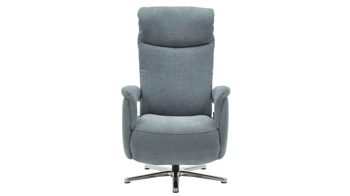 Relaxsessel modulmaster aus Stoff in Hellblau Modulmaster MM-MP1063 - Relaxsessel 1DRF stahlfarbene Chenille Nemo & Chrom-Kreuzfuß