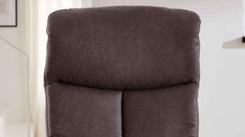 Relaxsessel modulmaster aus Stoff in Dunkelbraun Modulmaster MM-MP1063 - Relaxsessel 1DRF nougatfarbene Mikrofaser Saddle & Tellerfuß