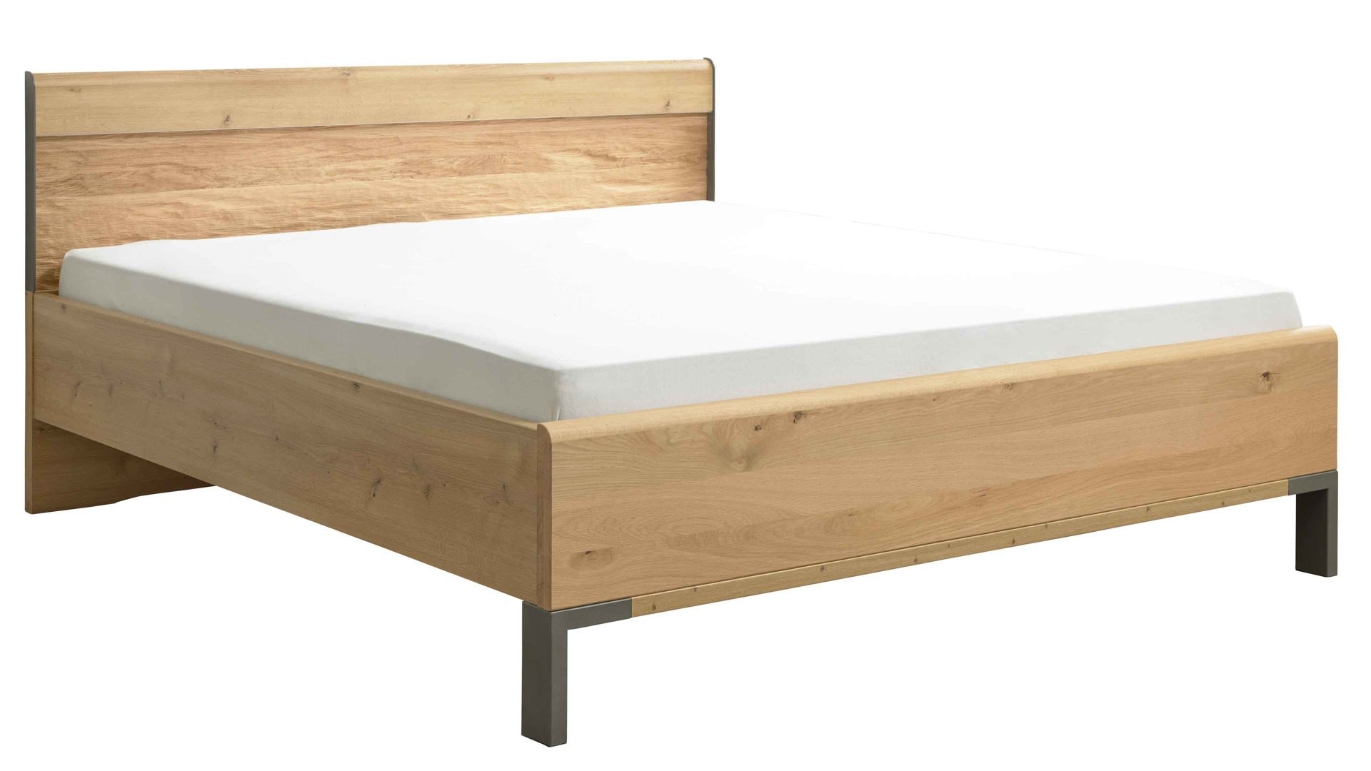 Komplettzimmer Interliving aus Holz in Hellgrau Interliving Schlafzimmer Serie 1027 – Komplettzimmer 001 Eiche bianco & Champagner - vierteilig