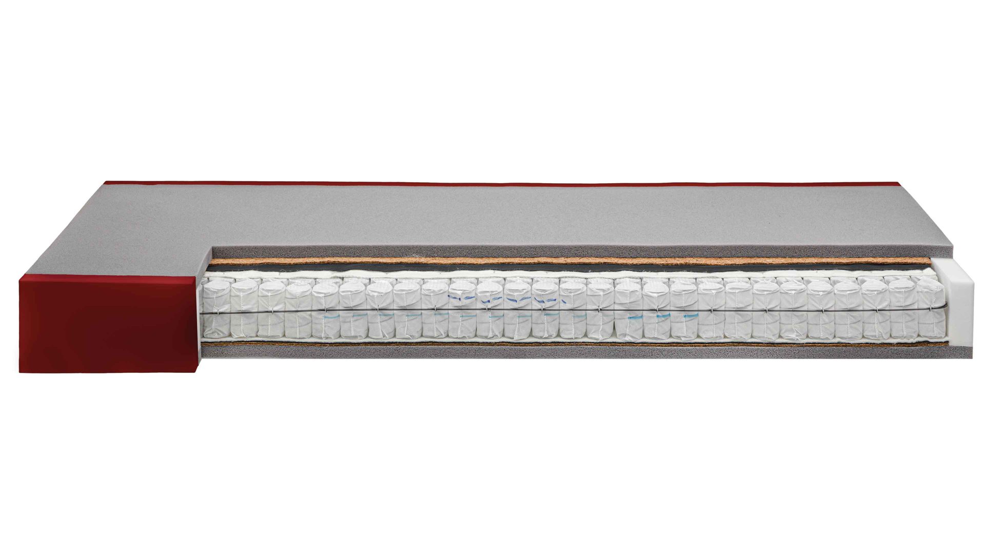 Federkernmatratze Interliving aus Stoff in Weiß Interliving Matratze Medikontur 1930 H5, Taschenfederkern – Liegefläche ca. 200 x 200 cm