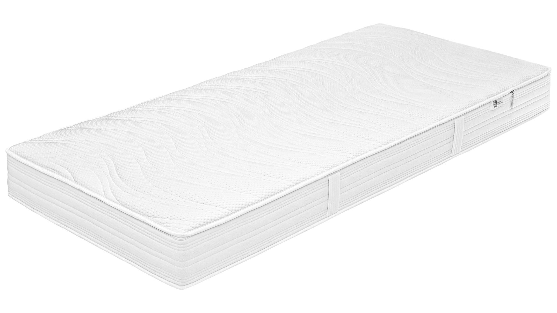 Federkernmatratze Interliving aus Stoff in Weiß Interliving Matratze Medikontur 1930 H5, Taschenfederkern – Liegefläche ca. 200 x 200 cm