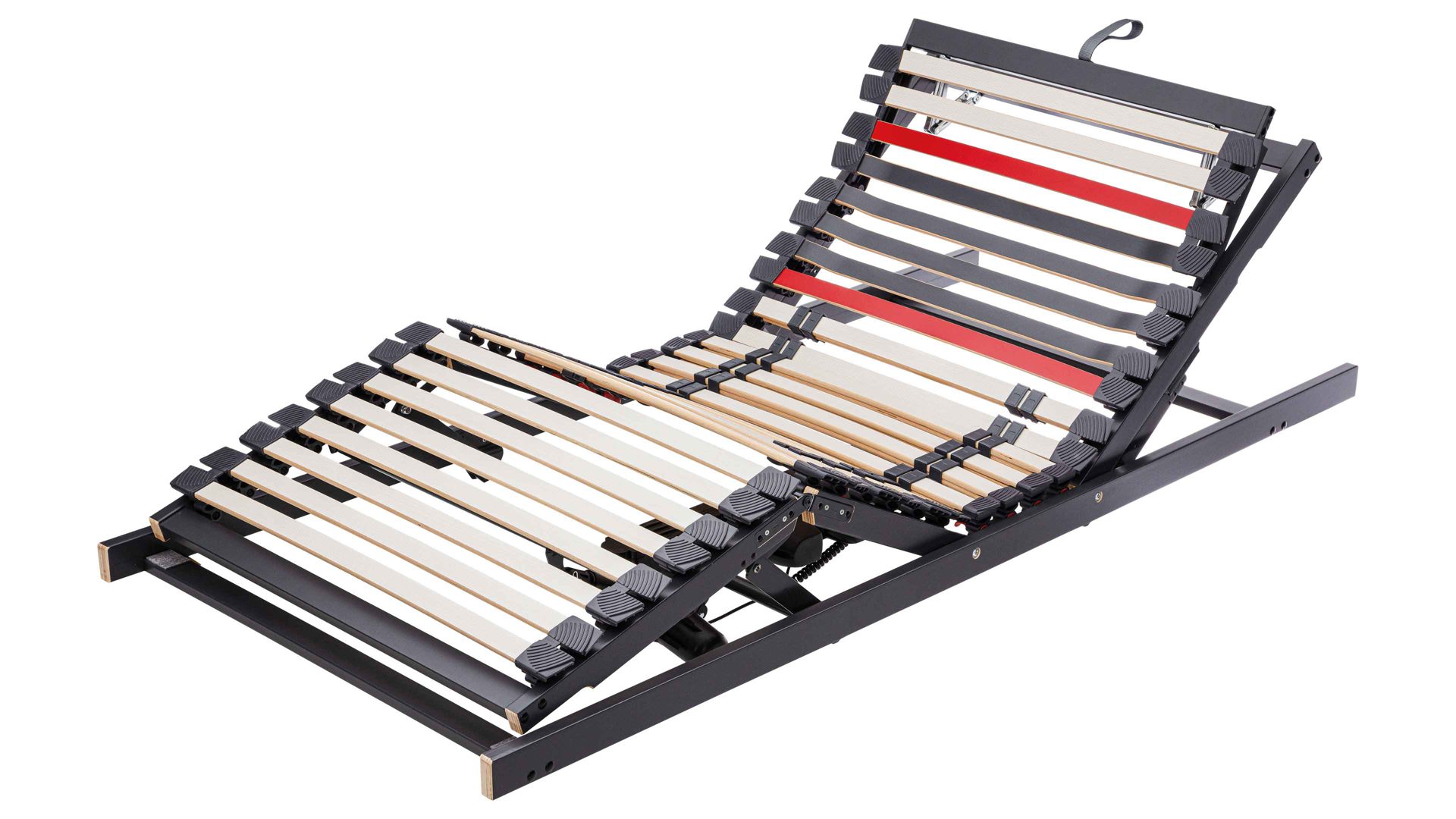 Lattenrost Interliving aus Holz in Anthrazit Interliving Lattenrost Serie 1950 - V6586 Funk & drei Motoren – Liegefläche ca. 100 x 200 cm