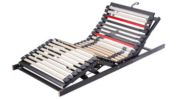 Lattenrost Interliving aus Holz in Anthrazit Interliving Lattenrost Serie 1950 - V6581 Kabel & zwei Motoren – Liegefläche ca. 120 x 200 cm