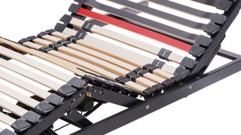 Lattenrost Interliving aus Holz in Anthrazit Interliving Lattenrost Serie 1950 - V6581 Kabel & zwei Motoren – Liegefläche ca. 90 x 220 cm