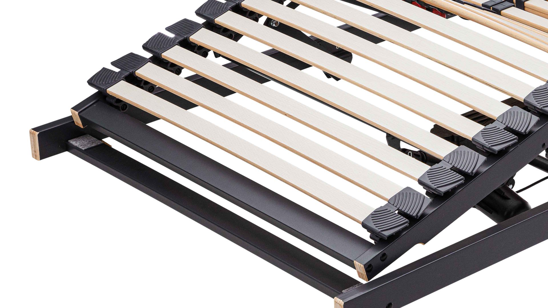 Lattenrost Interliving aus Holz in Anthrazit Interliving Lattenrost Serie 1950 - V6586 Funk & drei Motoren – Liegefläche ca. 120 x 200 cm