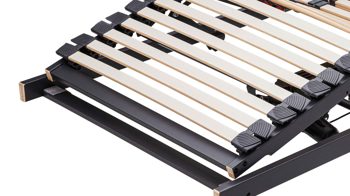 Lattenrost Interliving aus Holz in Anthrazit Interliving Lattenrost Serie 1950 - V6585 Funk & zwei Motoren – Liegefläche ca. 140 x 200 cm