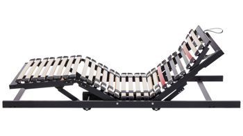 Lattenrost Interliving aus Holz in Anthrazit Interliving Lattenrost Serie 1950 - V6586 Funk & drei Motoren – Liegefläche ca. 140 x 200 cm