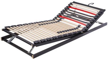 Lattenrost Interliving aus Holz in Anthrazit Interliving Lattenrost Serie 1950 manuell verstellbar – Liegefläche ca. 90 x 190 cm