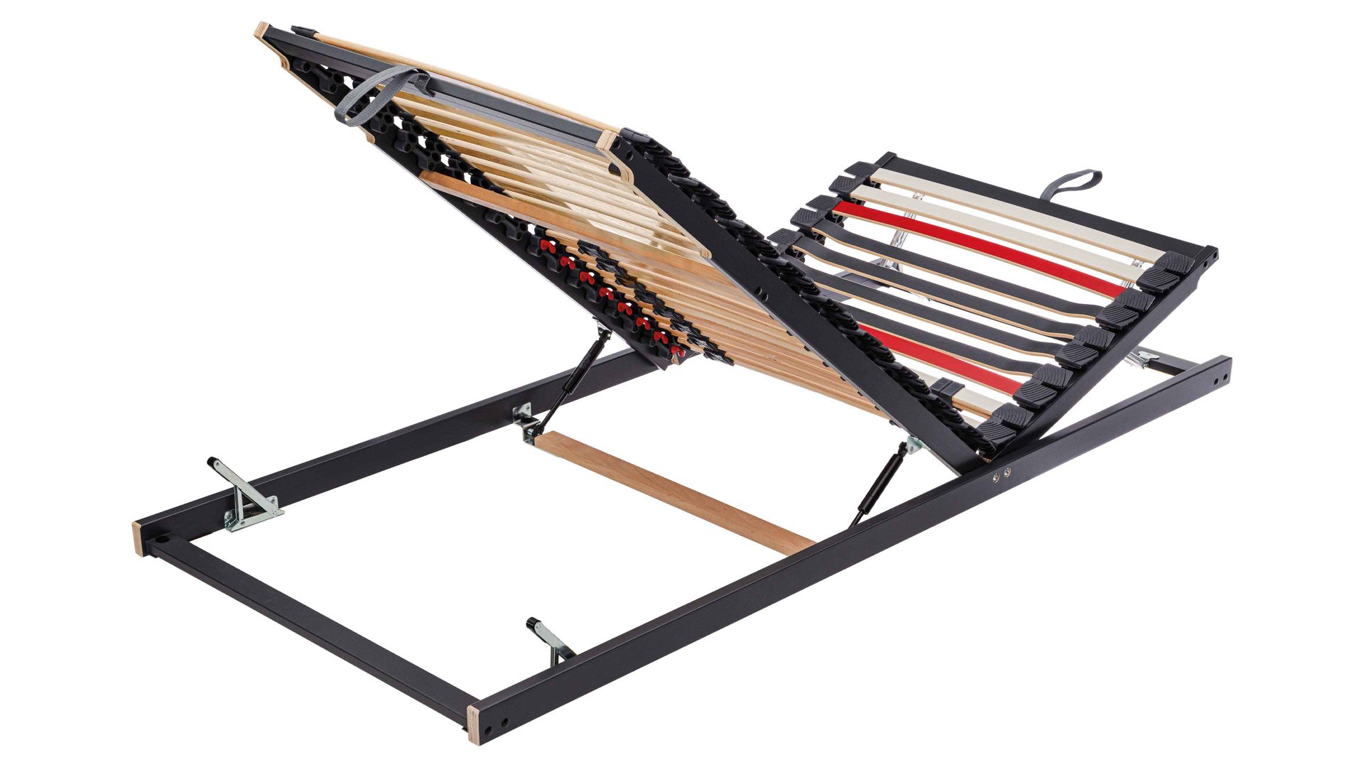 Lattenrost Interliving aus Holz in Anthrazit Interliving Lattenrost Serie 1950 mit manueller Verstellung manuell verstellbar – Liegefläche ca. 90 x 200 cm