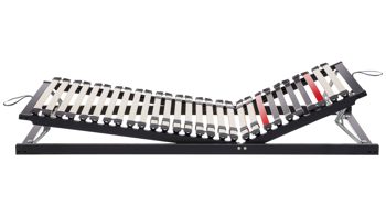 Lattenrost Interliving aus Holz in Anthrazit Interliving Lattenrost Serie 1950 manuell verstellbar – Liegefläche ca. 80 x 200 cm