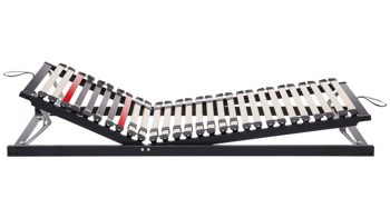 Lattenrost Interliving aus Holz in Anthrazit Interliving Lattenrost Serie 1950 - V6555 mit Hebehelfe manuell verstellbar – Liegefläche ca. 120 x 200 cm