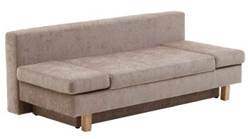 Schlafsofa Restyl aus Stoff in Beige Schlafsofa Tino beiger Bezug 2-6799 & Buchenholzfüße