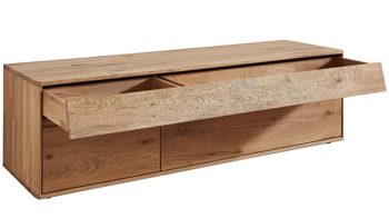 Lowboard Decker aus Holz in Holzfarben Lowboard biancofarbene Wildeiche – Breite ca. 215 cm