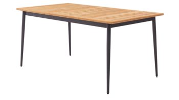 Gartentisch Interliving aus Holz in Holzfarben Interliving Gartenmöbel Serie 7001 – Tisch Teakholz & Aluminium - ca. 260 x 95 cm
