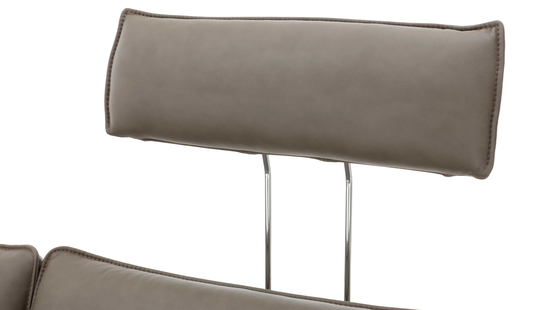 Kopfstütze Hukla® aus Leder in Grau Kopfstütze graues LongLife-Leder - Maße ca. 67 x 20 x 17 cm