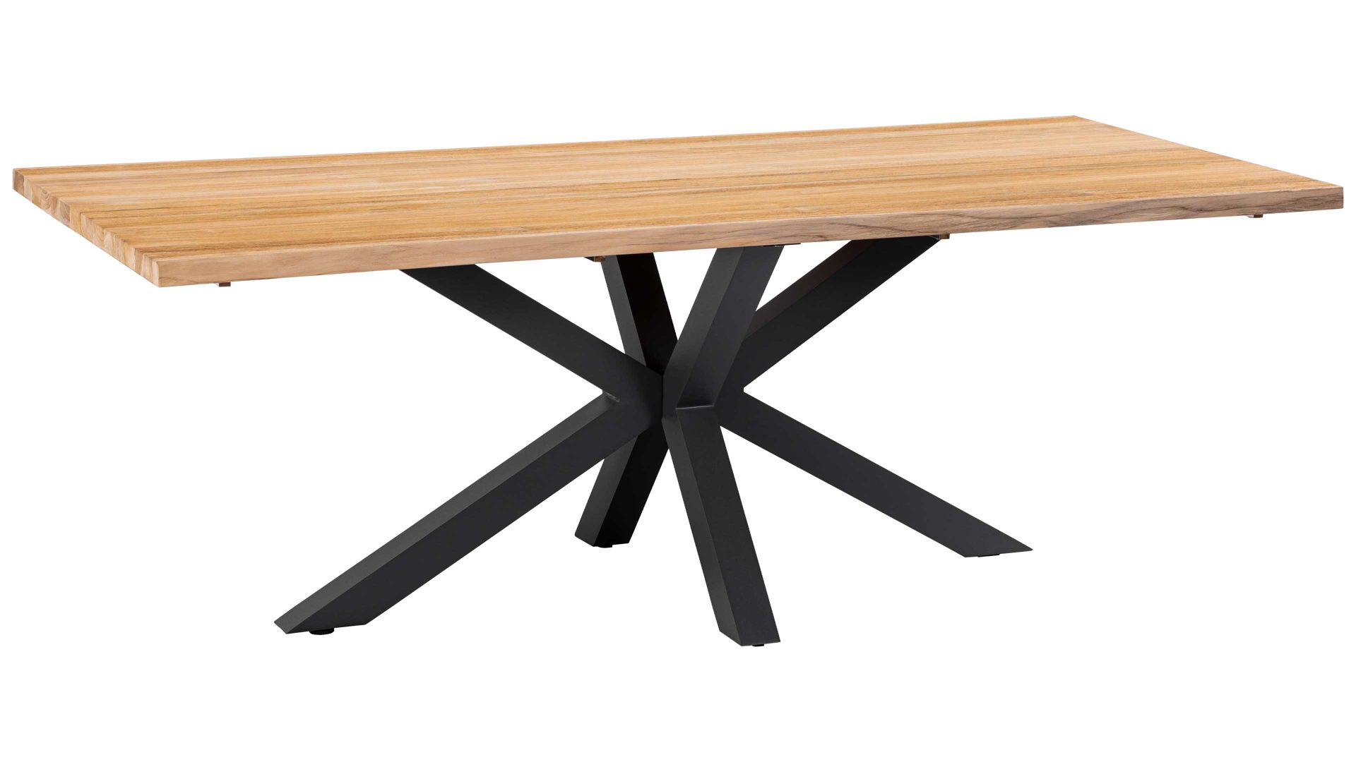 Gartentisch Interliving aus Holz in Holzfarben Interliving Gartenmöbel Serie 7002 – Tisch Teakholz & Aluminium - ca. 220 x 95 cm