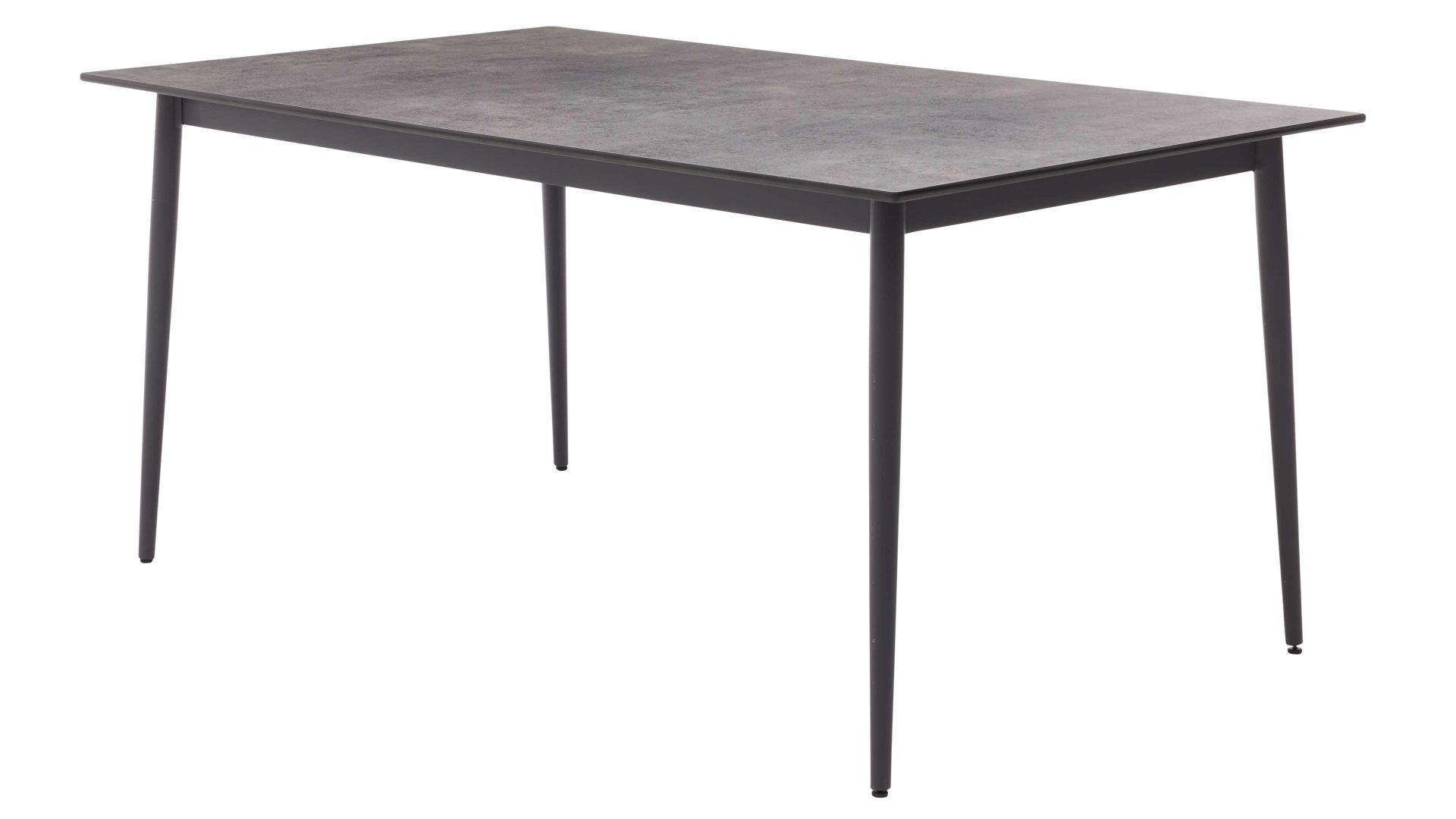 Gartentisch Interliving aus Holz in Grau Interliving Gartenmöbel Serie 7003 – Tisch HPL Beton & Aluminium - ca. 160 x 95 cm