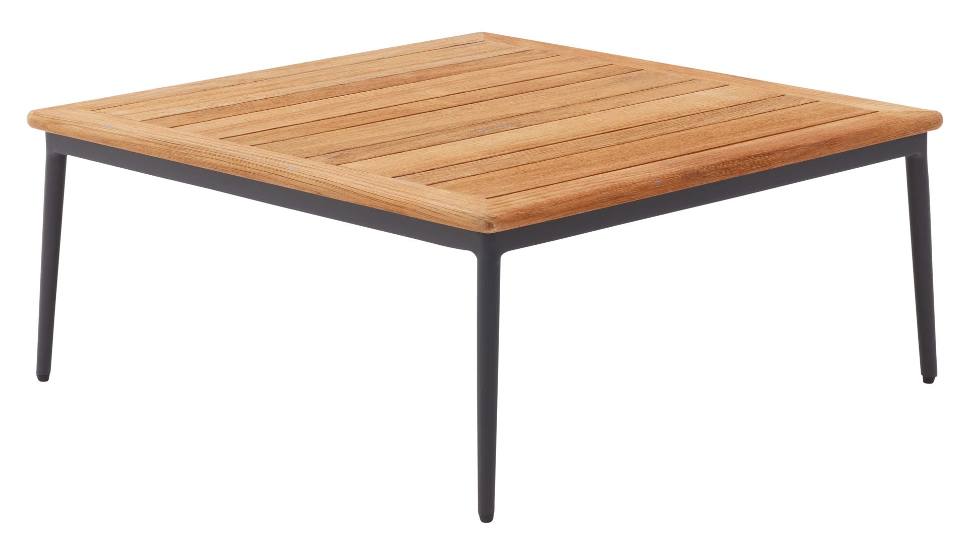 Gartentisch Interliving aus Holz in Holzfarben Interliving Gartenmöbel Serie 7005 – Lounge-Tisch G700 Teakholz & Aluminium - 89 x 89 cm