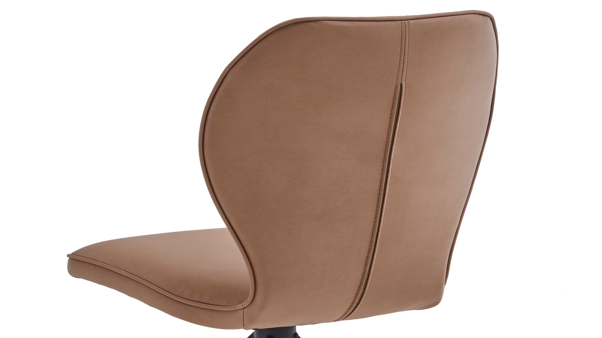 Vierfußstuhl Niehoff sitzmoebel aus Stoff in Hellbraun NIEHOFF SITZMÖBEL Cloudy - Vierfußstuhl mit Drehfunktion taupefarbener Bezug & schwarzes Metallgestell