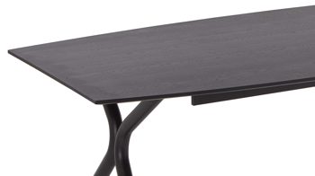 Esstisch Niehoff sitzmoebel aus Holz in Schwarz NIEHOFF SITZMÖBEL Esstisch Dacapo schwarze Platte & matt schwarzes Metallgestell - ca. 200 x 100 cm
