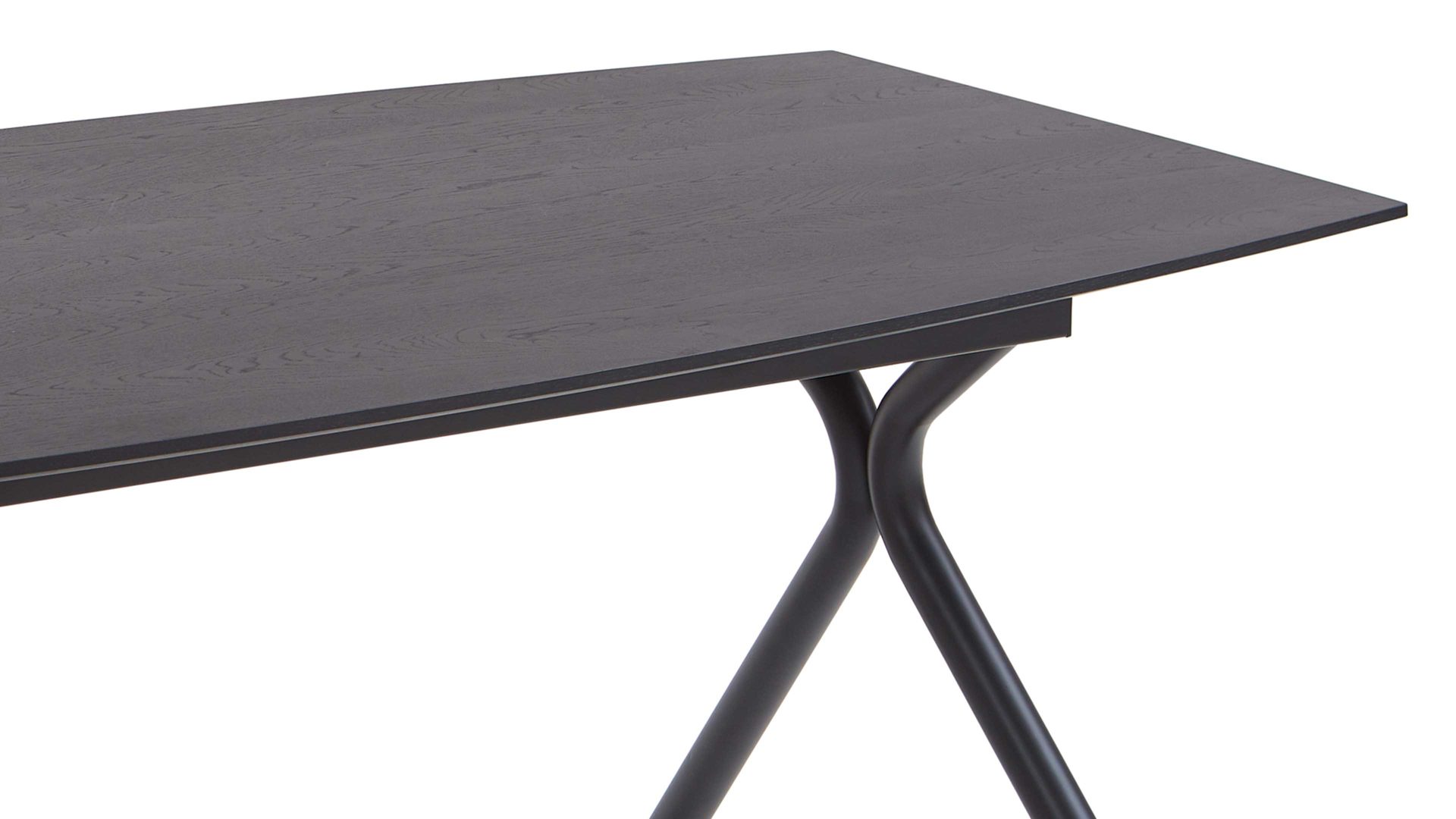 Esstisch Niehoff sitzmoebel aus Holz in Schwarz NIEHOFF SITZMÖBEL Esstisch Dacapo schwarze Platte & matt schwarzes Metallgestell - ca. 220 x 100 cm