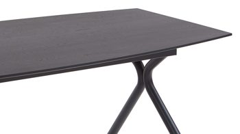 Esstisch Niehoff sitzmoebel aus Holz in Schwarz NIEHOFF SITZMÖBEL Esstisch Dacapo schwarze Platte & mattschwarzes Metallgestell - ca. 180 x 100 cm