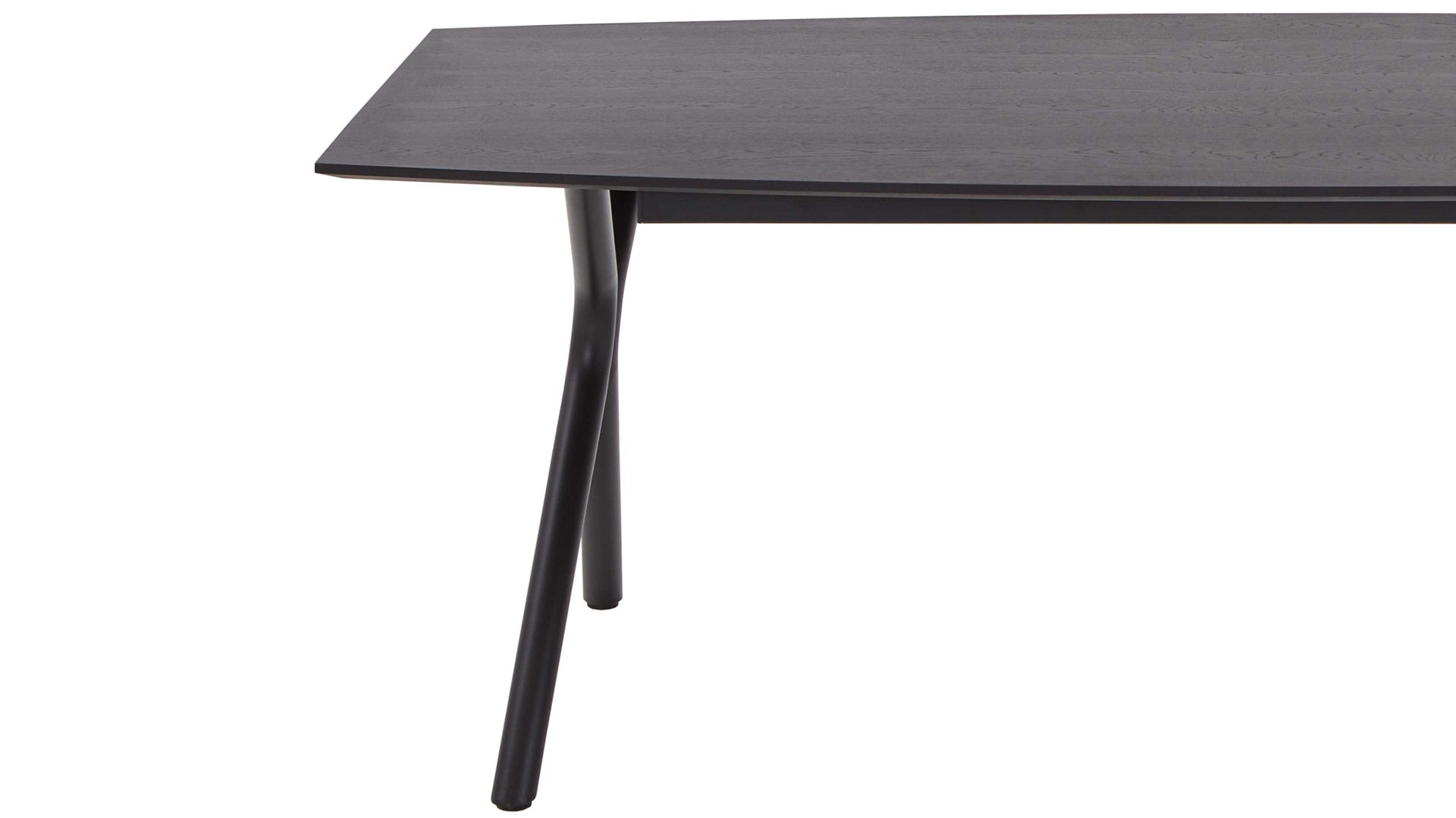Esstisch Niehoff sitzmoebel aus Holz in Schwarz NIEHOFF SITZMÖBEL Esstisch Dacapo schwarze Platte & mattschwarzes Metallgestell - ca. 180 x 100 cm