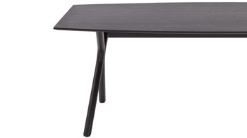 Esstisch Niehoff sitzmoebel aus Holz in Schwarz NIEHOFF SITZMÖBEL Esstisch Dacapo schwarze Platte & mattschwarzes Metallgestell - ca. 180 x 100 cm