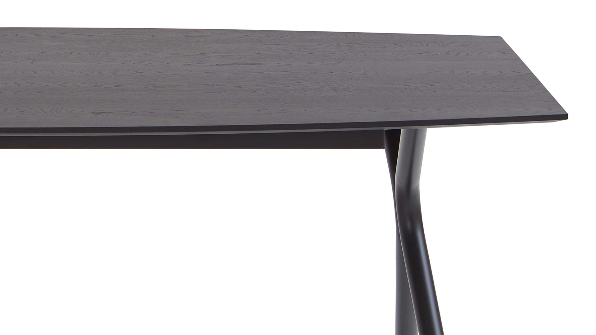 Esstisch Niehoff sitzmoebel aus Holz in Schwarz NIEHOFF SITZMÖBEL Esstisch Dacapo schwarze Platte & mattschwarzes Metallgestell - ca. 180 x 100 cm