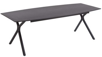 Esstisch Niehoff sitzmoebel aus Holz in Schwarz NIEHOFF SITZMÖBEL Esstisch Dacapo schwarze Platte & mattschwarzes Metallgestell - ca. 180 x 100 cm