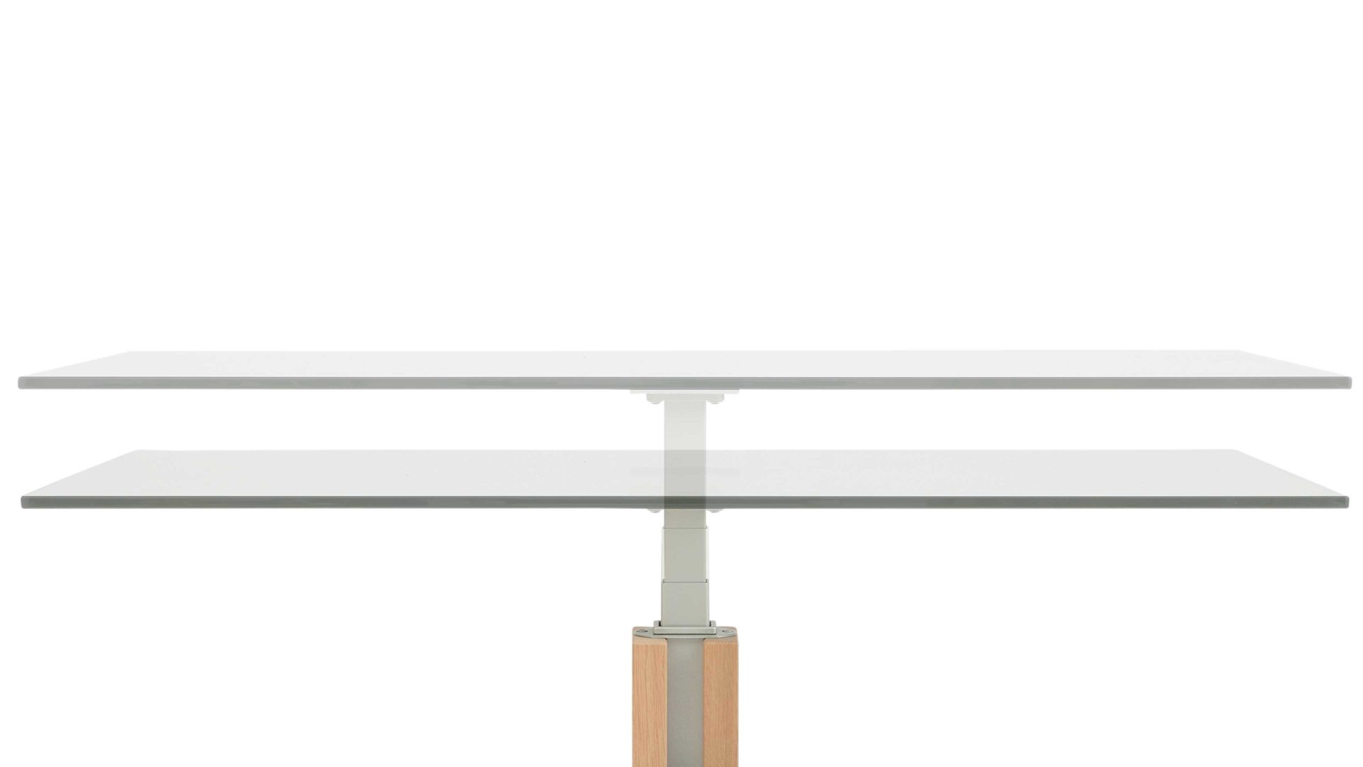 Couchtisch Interliving aus Glas in Transparent Interliving Couchtisch Serie 6212 - Couchtisch Klarglas & Wildeiche - ca. 100 x 60 cm